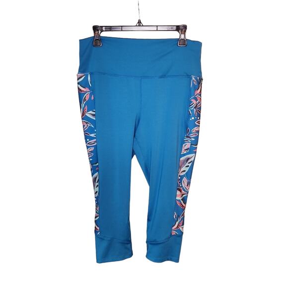 Reel Legends Blue Dockside leggings with pockets Size L - Picture 1 of 7